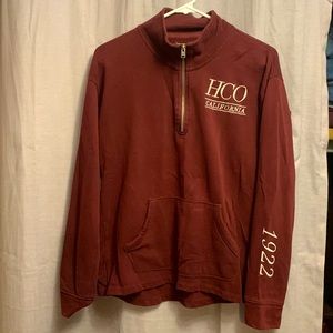 Hollister Small Jacket. Pull over with small zipper by collar area.